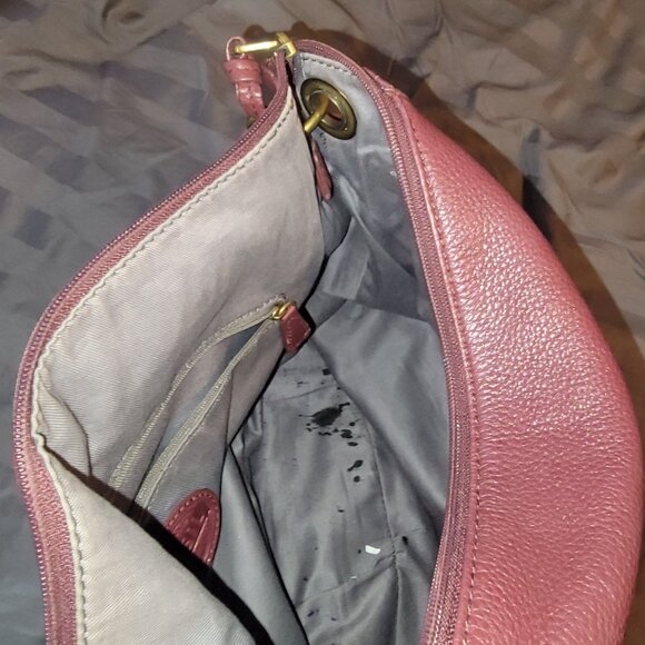 Burgundy Fossil Cross-body satchel - Picture 8 of 16